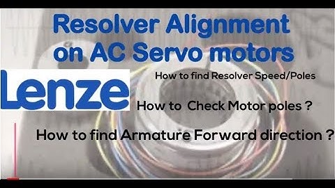 Lenze Tamagawa Resolver Alignment Adjust Install MCA MDSK ,MCS,MCM, MQA,MDKS