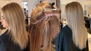 HOW TO APPLY WEFT HAIR EXTENSIONS | Step by step tutorial