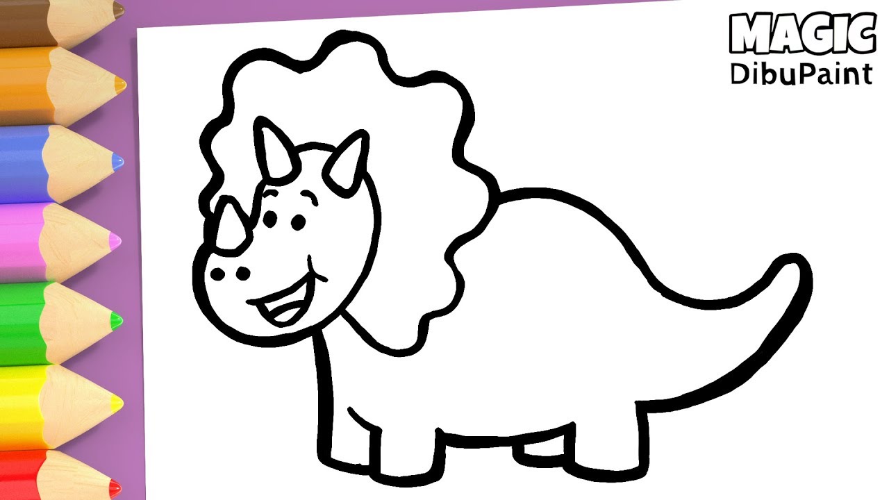Como dibujar un dinosaurio paso a paso | Dina la Dinosaurio Rosa - YouTube