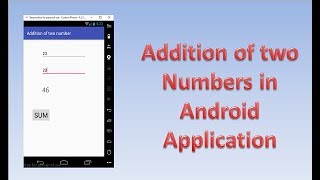 Addition of two number in android application,#13