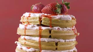 Gateau Gaufre Aux Fraises Youtube