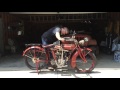 1916 Indian PowerPlus engine start