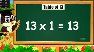Table of 13 | Rhythmic Table of Thirteen | Learn Multiplication Table of 13 x 1 = 13 | kidstartv
