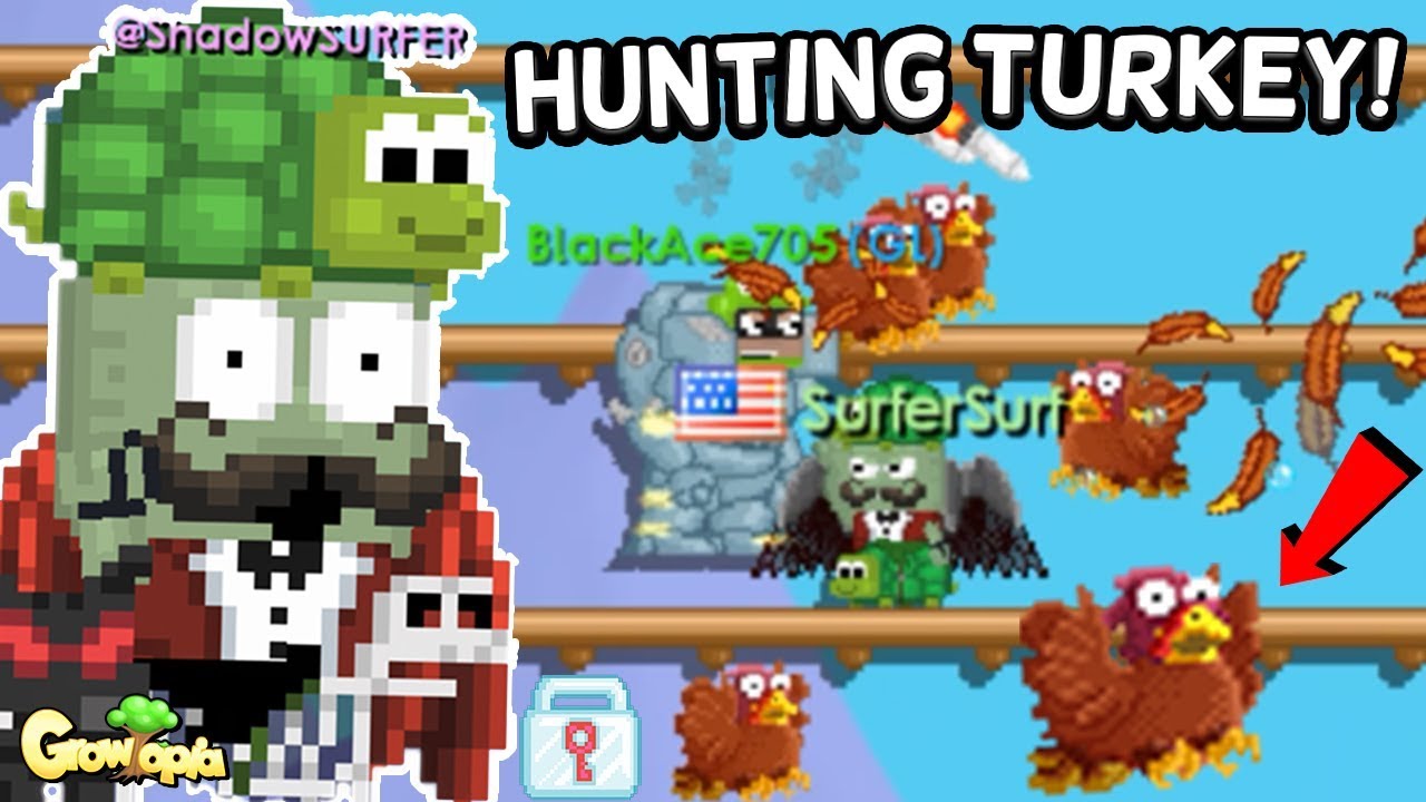 HUNTING TURKEYS w/ BlackAce!! (NEW ITEMS) | Growtopia