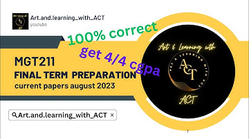 mgt211 Final term preparation || mgt211 current papers 2023 || most imp@Learn.with.Ayesha