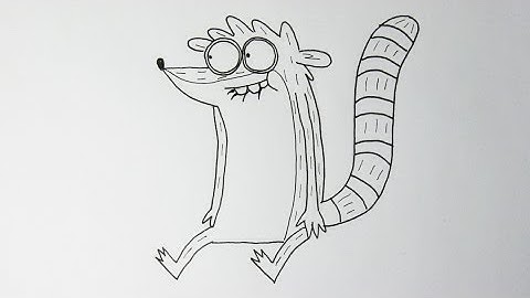 How to draw Rigby from Regular Show step by step