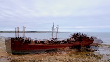 Arctic Shipwreck - SS Ithaca #shipwreck #dronefootage 
