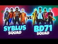 Syblus 😱  Vs Itz Kaboo Squad || Free Fire Insane  4 Vs 4 Match b/w Legends - Garena Free fire