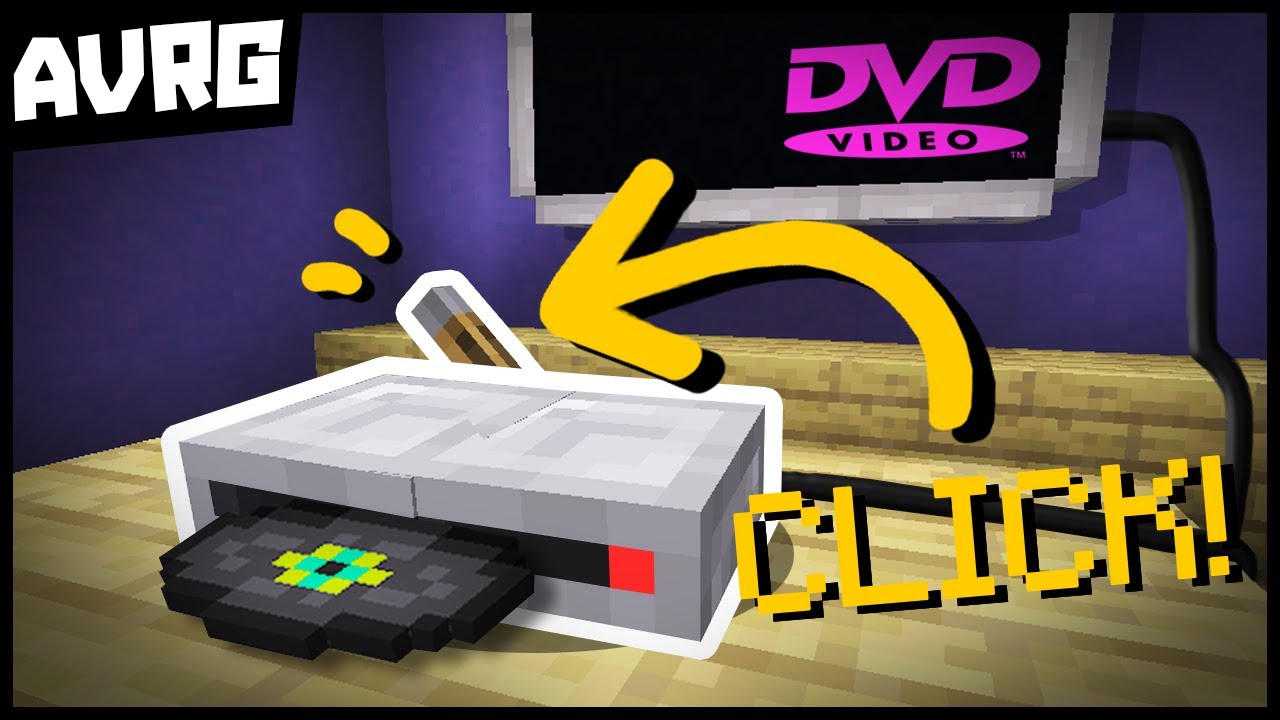 Minecraft, MCPE: How to make a Working DVD Player that connects to TV! -  YouTube