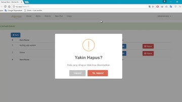Simple Inventory System with Laravel framework - Demo Video (Bahasa Indonesia)
