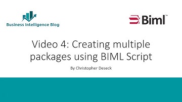 BIML Tutorial 4 - Creating multiple packages using BIML script