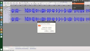 Ubuntu 12.04 Audacity Convert FLV or MP4 Video to MP3 or CD (WAV).