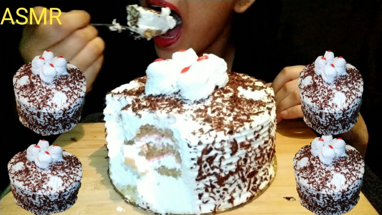 ASMR:EATING BLACK FOREST CAKE  | WHOLE CAKE EATING MUKBANG SHOW | BLACK FOREST CAKE EATING ASMR😊