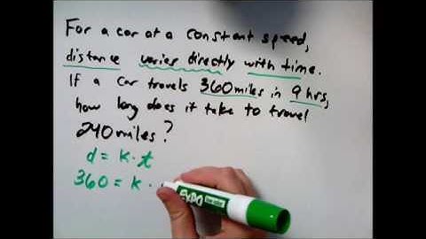 Word problem on direct variation