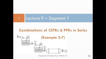 Lecture 9 - Seg 1, Chapter 2: Conversion and Reactor Sizing, Combinations of CSTRs & PFRs in Series