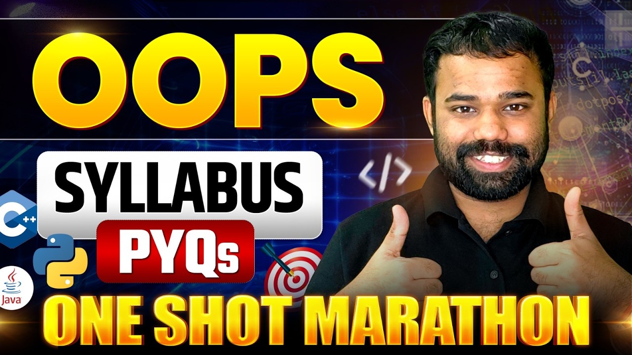 Object Oriented Programming Marathon | Complete Syllabus with PYQs ...