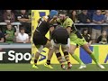 4mins of Courtney Lawes SMASHING Rugby Stars