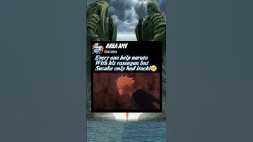 Everyone help naruto with his rasengan but Sasuke only had itachi😢 || this give me chills...