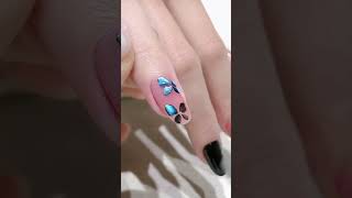 pretty buterfly nails art #simplenails #nails #shorts
