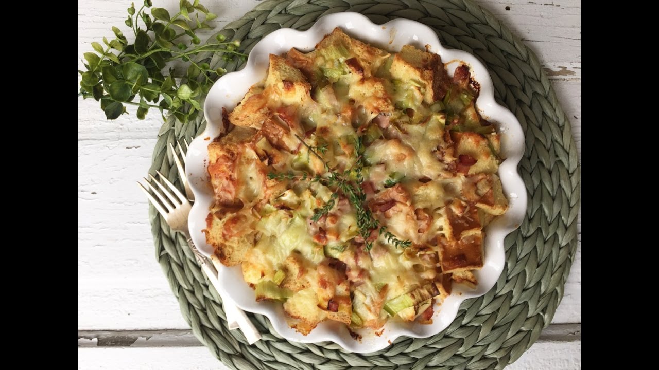 HAM AND LEEK BREAKFAST BAKE (HOSTING FOR THE HOLIDAY'S) YouTube
