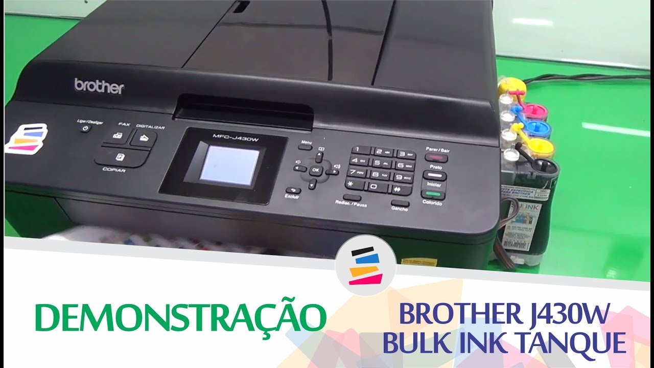 Demonstração - Brother J430W com Bulk Ink Tanque 90ml Instalado - SULINK