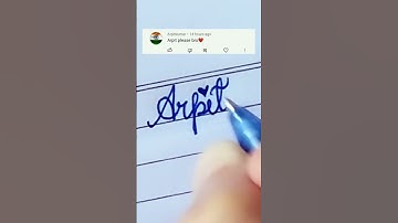 How to write Arpit in cursive writing
