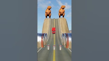 BeamNG Drive bollards vs car crashes part 111 #beamngdrive #beamng #trending #youtubeshorts #shorts