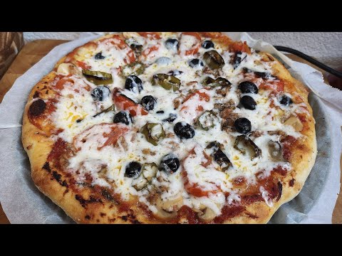 وصفة-البيتزا-بعجينة-على-الطريقة-الإيطالية-🇮🇹/-recette-pizza-maison-pâte-à-l'italienne