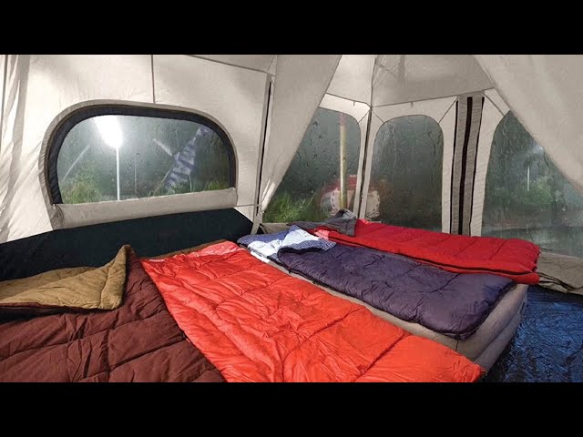 Suara Hujan Deras Disertai Guntur & Angin Kencang Di Tenda Camping Untuk Tidur - Bikin Tidur Nyenyak class=