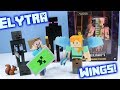 Minecraft Survival Mode Toys Alex with Elytra Wings Steve with Shield Review Mattel