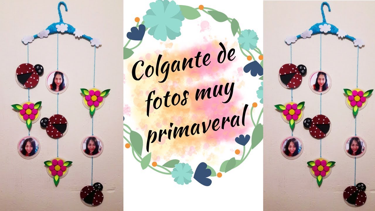 Colgante de fotos primaveral | Hazlo tu mismo | para la - YouTube