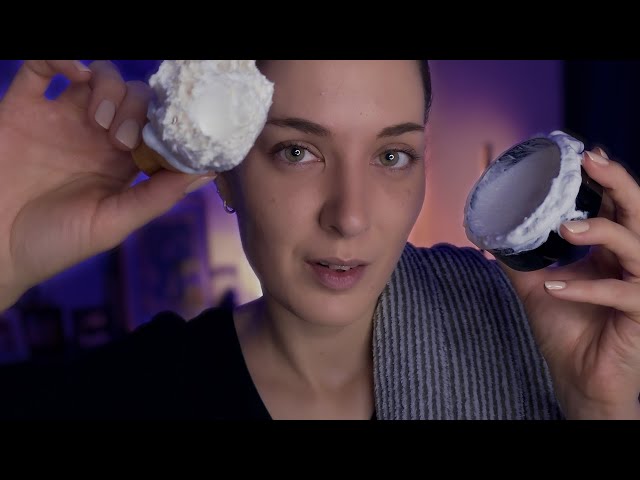ASMR Head & Beard Shave 💈 Ultimate Barbershop Roleplay | Soap Lather, Razor Sounds