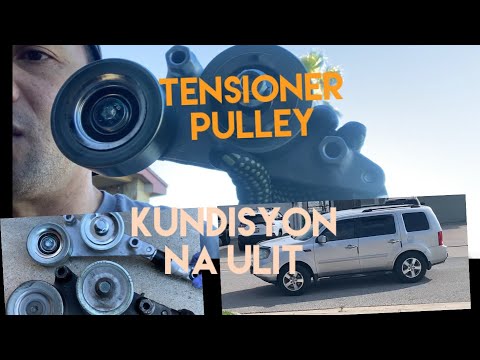 How to replace TENSIONER PULLEY for 2011 Honda pilot. #papsantontx #diy