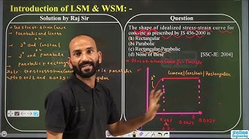 SSC JE Question Introduction of LSM & WSM Part - I | RCC | Online Engineering