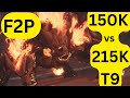 Cerberus tier 9 150k vs 215k f2p with ssr gameplay  solo leveling arise 