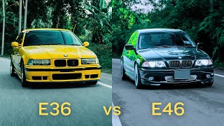 FULLY MODIFIED BMW E36 vs STOCK E46 (CRAZY DRIVE)