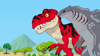 TEAM Godzilla vs Evolution of Team White Godzilla Size Comparison  Godzilla Cartoon Compilation 04