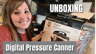 HOW TO PRESSURE CAN WITH THE PRESTO PRECISE DIGITAL CANNER 2023 | UNBOXING | 14 PINTS OF HAMBURGER