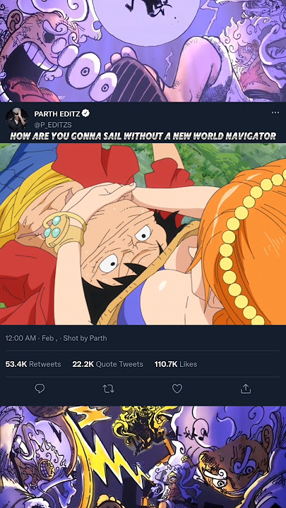 How are you gonna sail without a new world navigator #nami #namiXluffy #onepiece