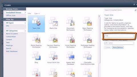 SharePoint 2010  |  Site Owner  |  Creating a Team Site