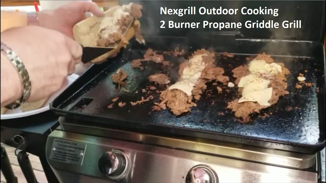 Nexgrill 2 Burner Propane Griddle Grill, 21.65" x 15" Portable Gas