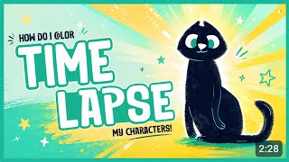 "Timelapse Painting a Cute Cat Character from Scratch! 😻 Speed Art Magic (My Original Design)"