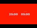 Pomodoro 25 5 Red noise Red screen 30 min
