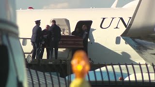 Supporters gather on Thursday as Charlie Kirk is escorted back to the Valley