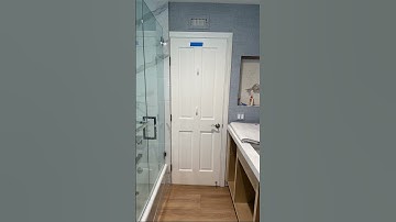 Almost done hung shutters, doors, molding, and doing mirrors with medicine cabinet.