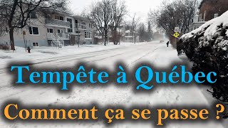 Tempête de neige à Québec, comment ça se passe ? (déneigement, habits, ...)