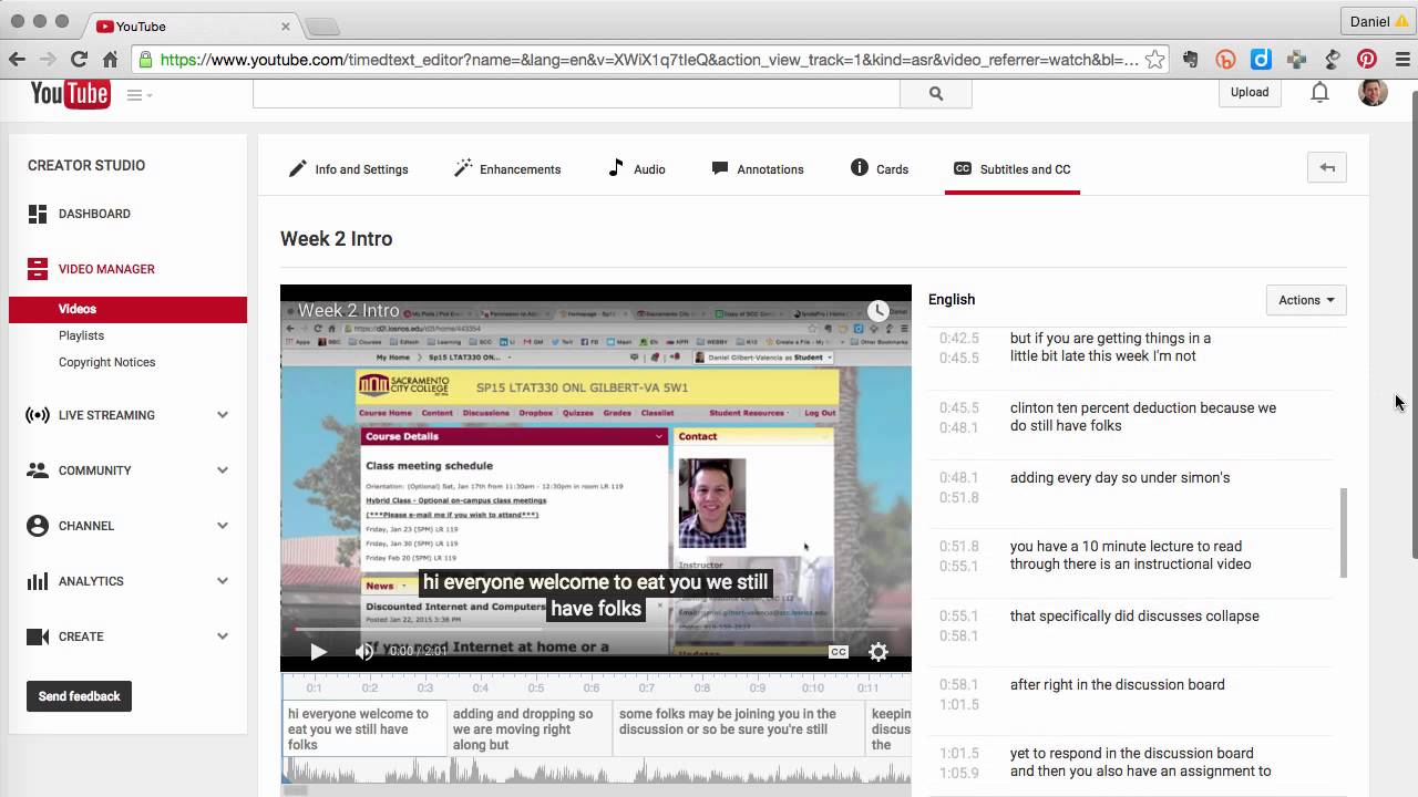 Changing the Caption Track in YouTube - YouTube