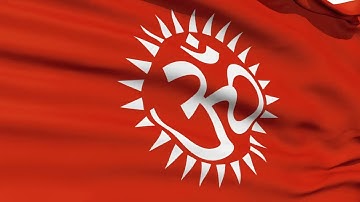 Om Flag Waving Background 4K Loop Video | No Copyright Background Video | No Copyright Stock Video