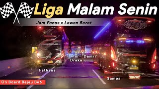 MOMEN MENEGANGKAN !! KONVOI 5 BUS SALING CARI CELAH | Trip Bejeu B66 Kudus-Jakarta