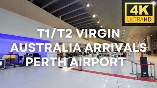 4K Terminal 1Terminal 2 Virgin Australia Arrivals In Perth Airport Walking Tour